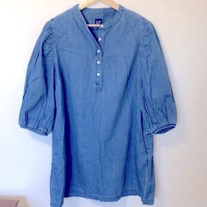 Gap Denim Dress with Puff Sleeves